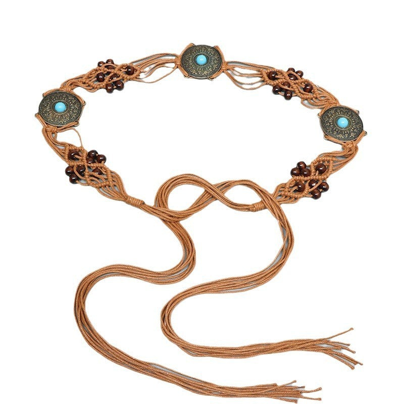 Bohemian Ethnic Style Braided Belt