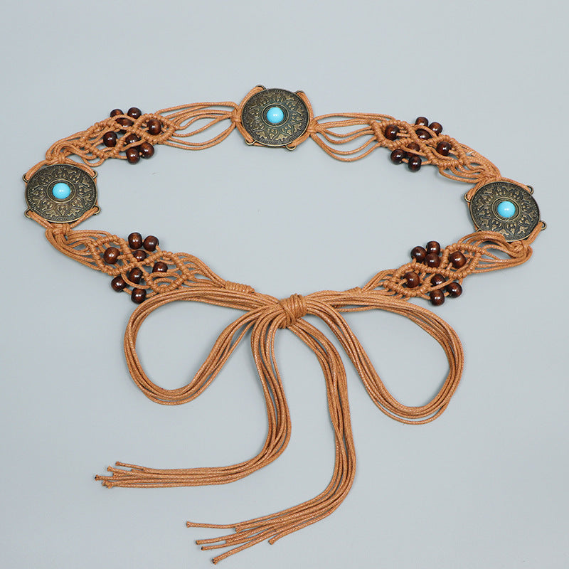 Bohemian Ethnic Style Braided Belt